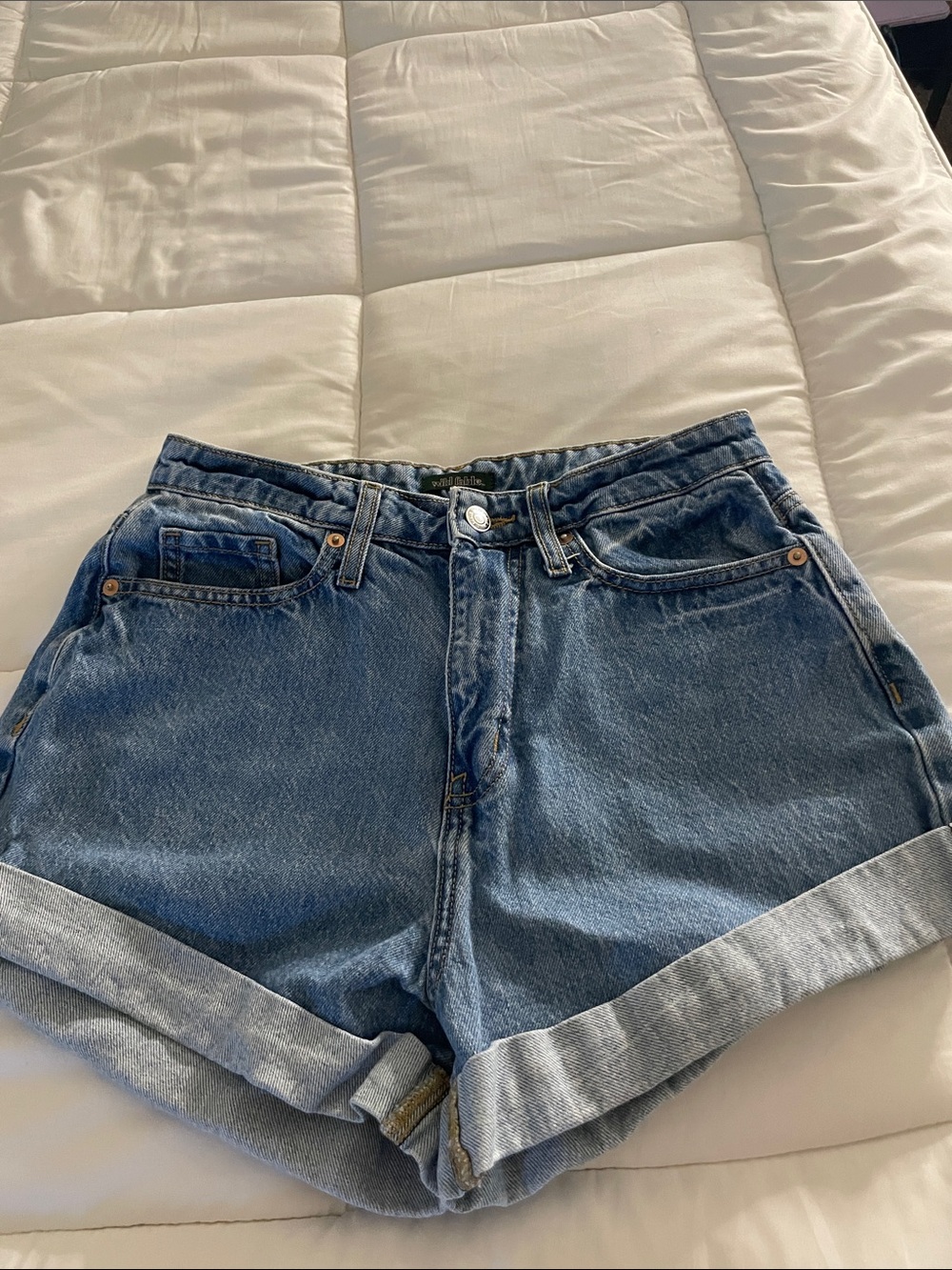 wild fable Blue Cuffed Denim Shorts